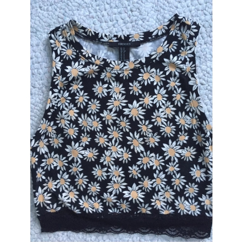 Sunflower cropped fitted crop top